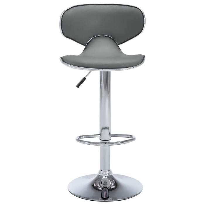 Tabourets Cuisine - Gris - Chaises de bar - (2 pcs) - 2 personnes - gris similicuir 50x46x(87-108) cm F2219