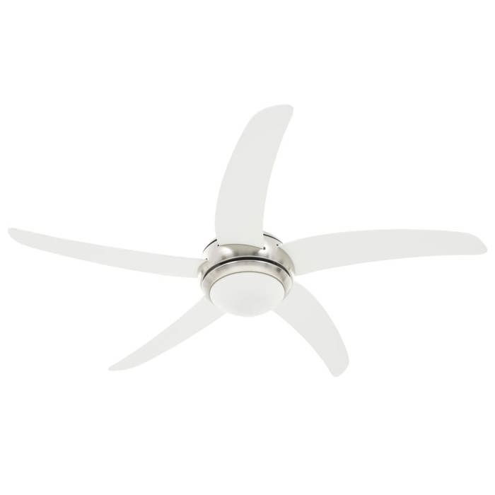 Stable&Durable - Blanc - Ventilateur de plafond orné - avec lampe 128 cm Blanc - Ventilateurs HS939928292