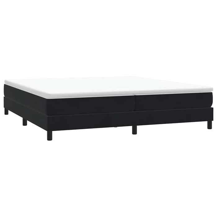 Stable&Durable - Noir - (200x220 cm)Structure de lit double - Sommier à lattes de lit - sans matelas - noir 200x220 cm velours - Meu
