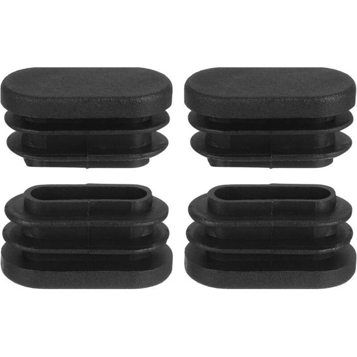 10 bouchons pieds chaise ovales 20x40mm noirs -Nosheir- Plastique antidérapants