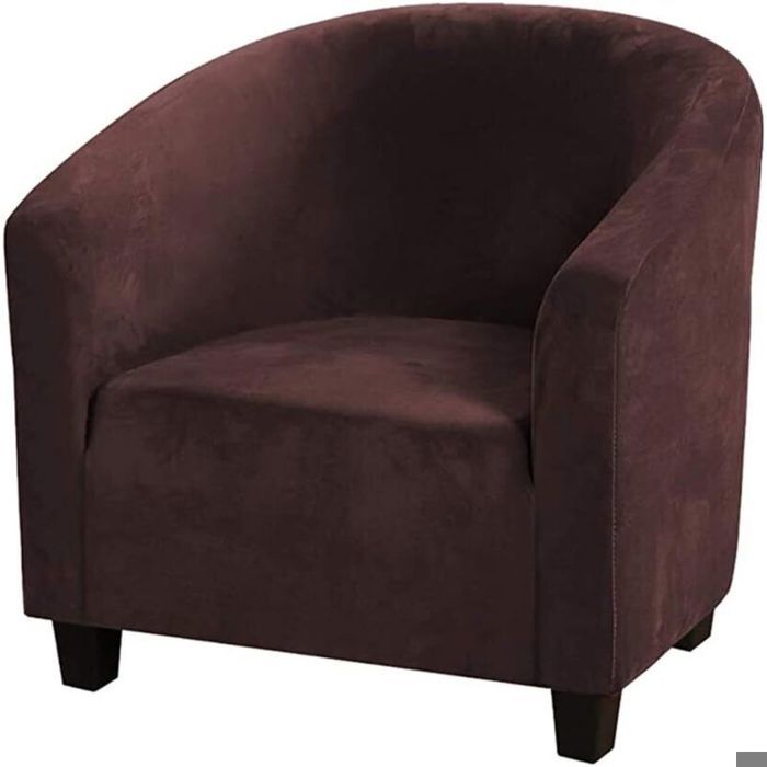 Housse de fauteuil en velours - Velours extensible - Protection contre poussière et taches