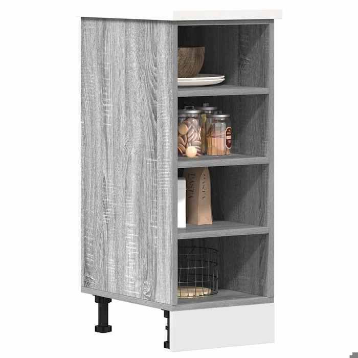 Meuble bas Riga - vidaXL - élément bas cuisine - Bois dingénierie - Gris sonoma - 30 x 445 x 815 cm ypd17w9952