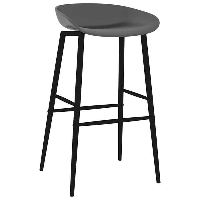 Les SoldesChaises de bar Tabourets Cuisine - (4 pcs) - 4 personnes - gris(48x46x85 cm) qcb61e