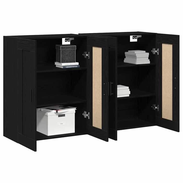 vidaXL Meuble rangement - Meuble mural 2 pc Chêne artisanal 69 5 x 34 x 90 cm poisd:47.3kg &3221