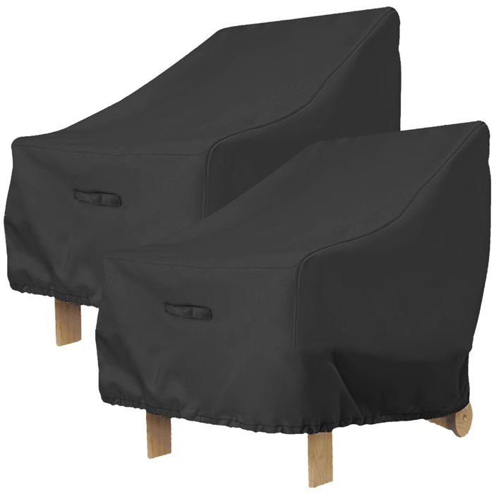 Lot de 2 housses protection fauteuil extérieur jardin Oxford 210D 80 x 85 x 91 cm corde et boucle VITDIPY