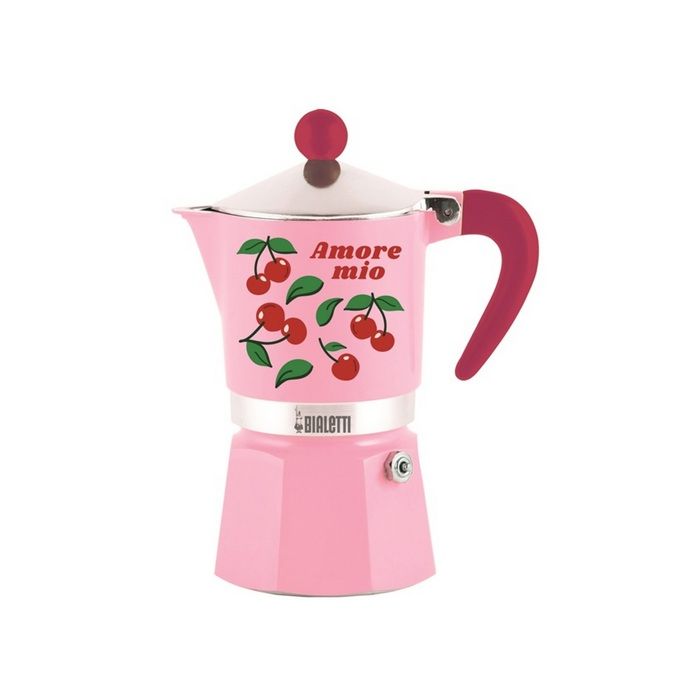 Cafetière italienne Bialetti Rainbow 3 tasses 130 ml Cerise 0006666 Neuf - vue 3