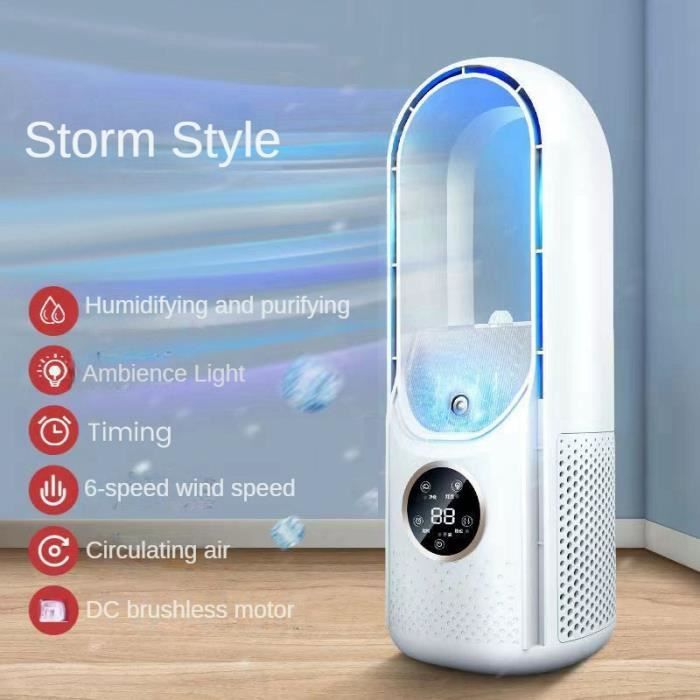 Ventilateur électrique portable USB lame de refroidissement 6 vitesses