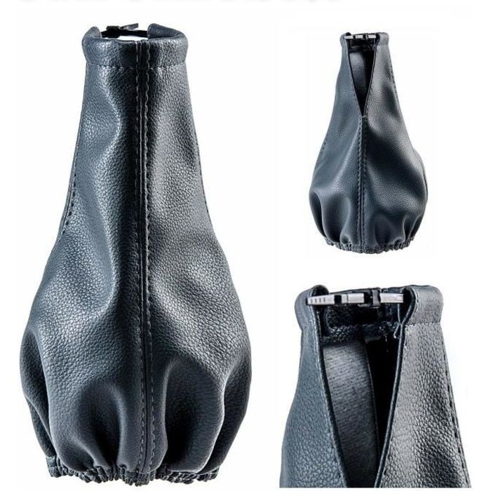 Soufflet Levier De Vitesse Cuir Véritable Noir + Coutures Blanches – Alfa Romeo 166 (1998-2007)