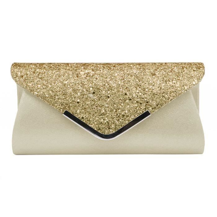 Pochette Sac A Main Verni Dore A Paillettes Pour Soiree Mariage Ceremonie Cocktail Femme Jaune Dore Achat Vente Pochette 0191892333113 Cdiscount