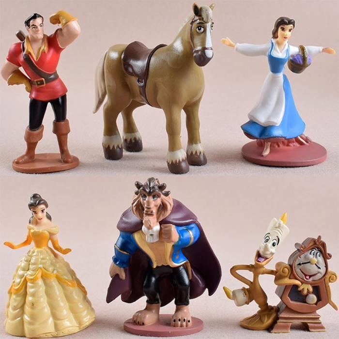 LOT DE 6 FIGURINES LA BELLE ET LA BETE DISNEY JOUET DECORATION COLLECTION Cdiscount Jeux Jouets