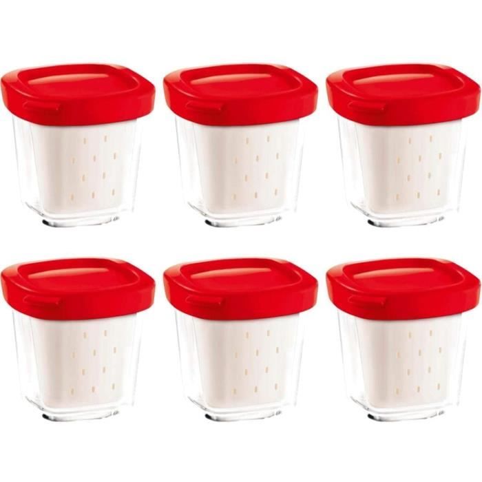 Tefal Tefal 6 pots en verre 140 ml Compatibles avec les yaourtières Délices et Multi 
