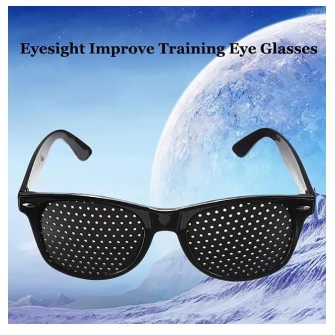 Lunettes Sténopé Noir - Entraînement Et Relaxation Des Yeux, Réduction Fatigue Oculaire