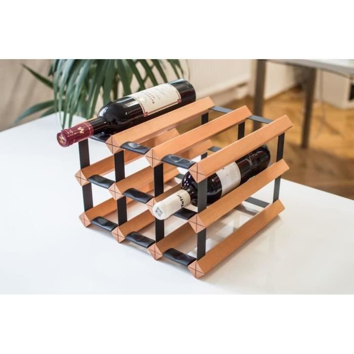 porte bouteilles - raxi™ classic - cave à vin modulable étagère bouteille casier range 325x23x30 fabriqué da