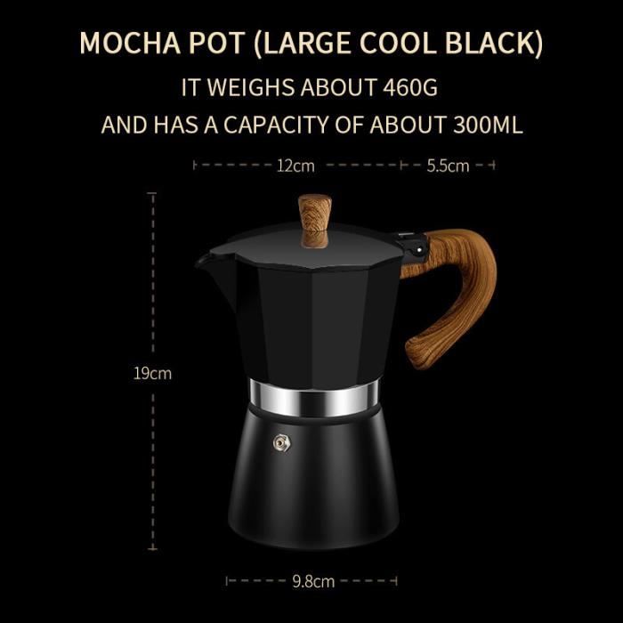 Cafetière à Percolateur En Alliage D'aluminium Poli Miroir - Compatible Induction, Avec Couvercle, Pour Café Et Thé Au Lait, 14x14x24 Cm - 1