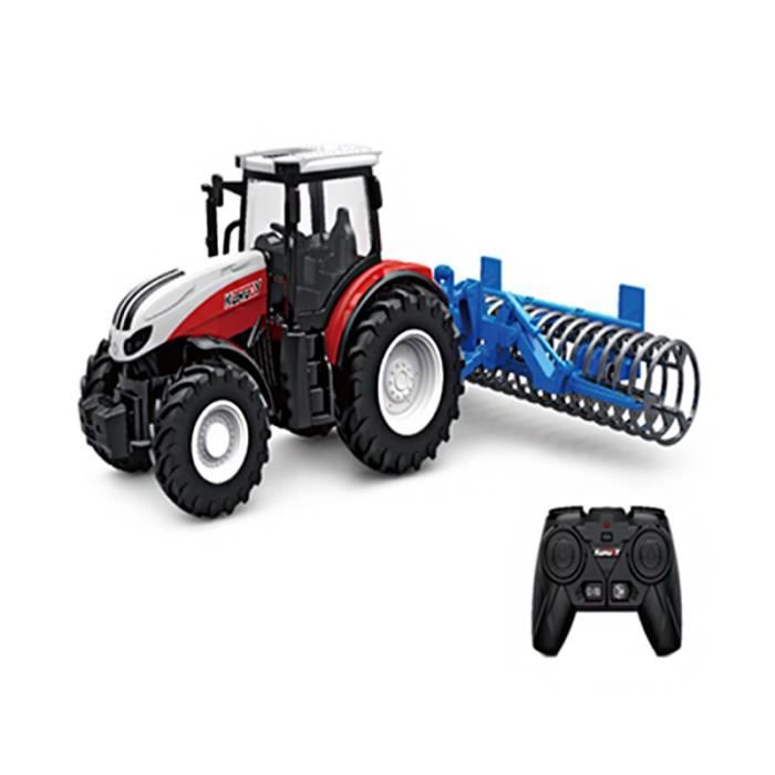 Mod?�le 8 - Tracteur agricole t?�l?�command?� pour enfant, jouet pour gar?�on, camion, remorque, 1 