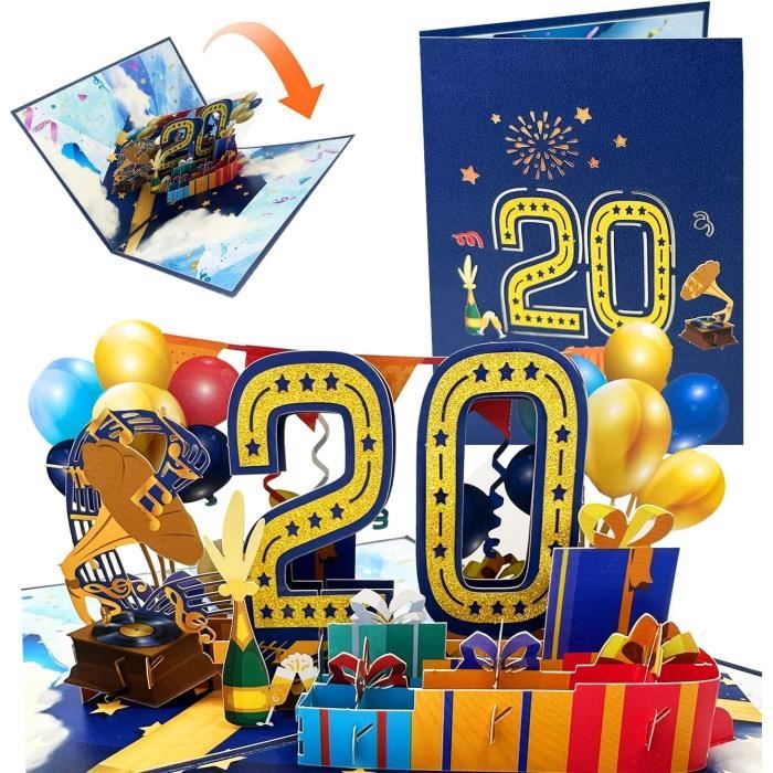 Carte D'Anniversaire 40 Ans Carte Pop-Up 3D 40E Anniversaire Carte De