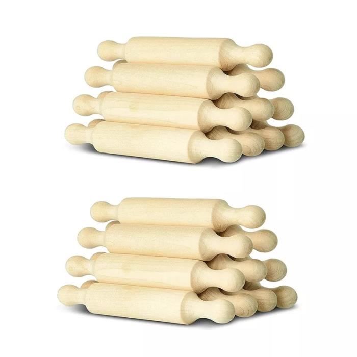 Rouleau à Pâtisserie, Rolling Pin en Bois de Hêtre, Rouleau à Pâte
