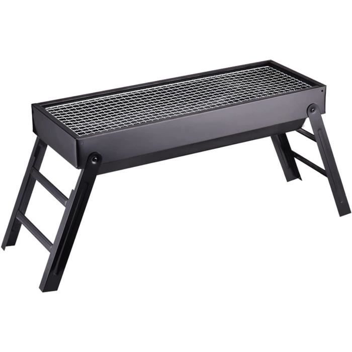 Grille Barbecue Pliable En Inox ZHYUAN – Mini BBQ Nomade Pour Camping, Pique-nique, Pêche Et Feu De Camp