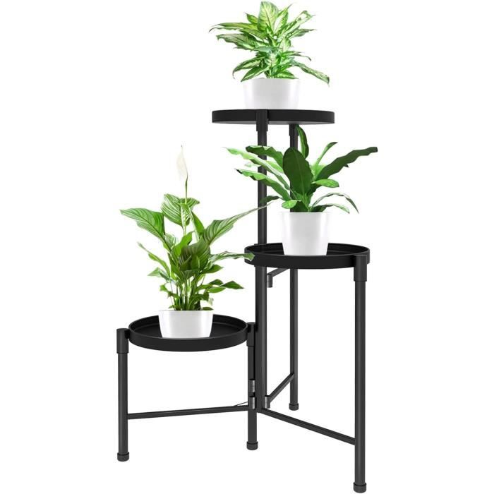HLC-Bronze Porte Pot Pots de Plante Fleurs 3 Etagere Support Jardin en
