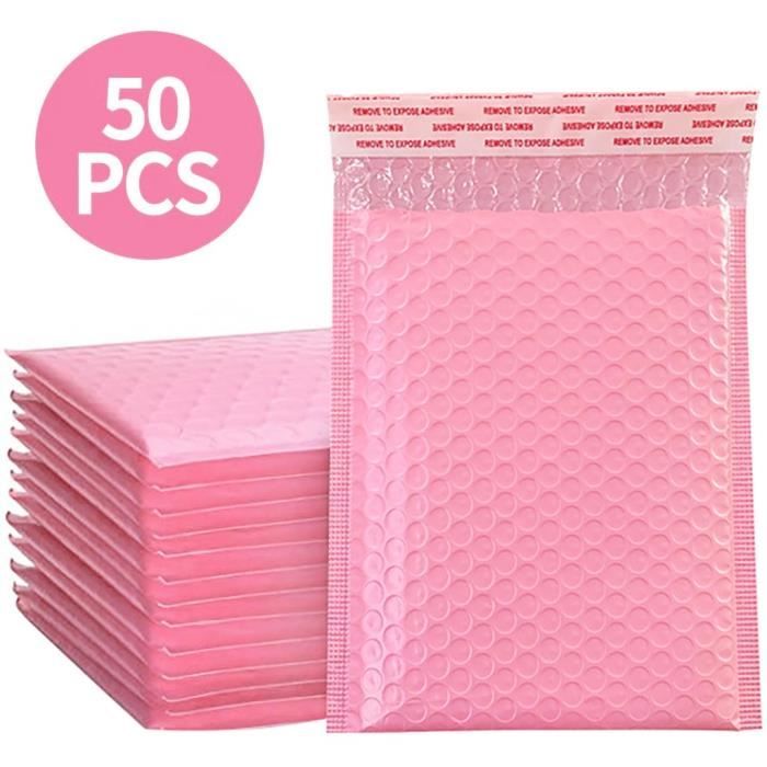 50pcs enveloppes à bulles enveloppes matelassées doublées en poly