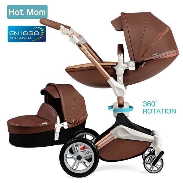 Hot Mom Poussette combinée poussette et nacelle - F023 2018