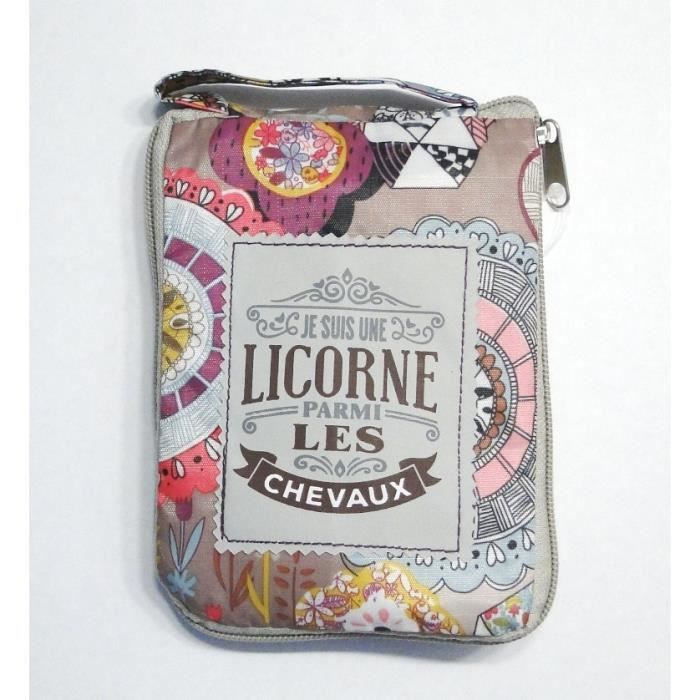 Sac shopping Les Petites Nanas Je suis une licorne Cdiscount