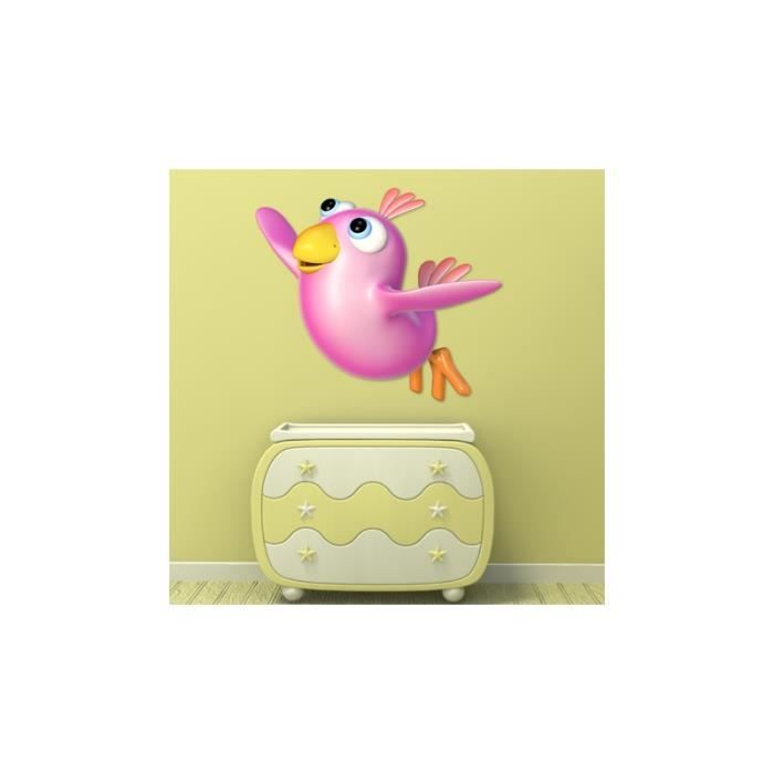 Stickers Oiseau Rose Qui S Envole 38 7 X 45 Cm Achat Vente Stickers Soldes Sur Cdiscount Des Le 20 Janvier Cdiscount