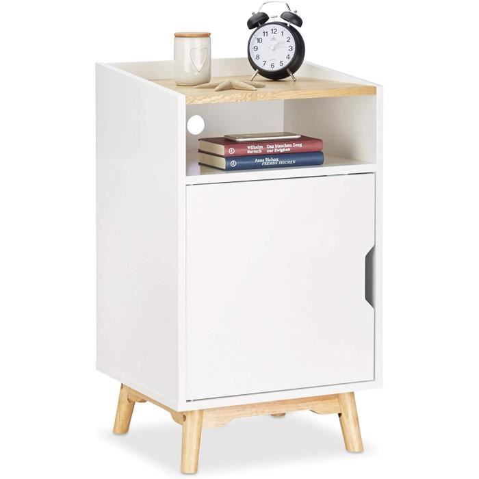 LI Table De Nuit Blanche Table Chevet Porte Table De Lit Commode 