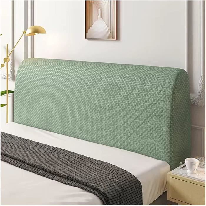 Housse De Tête De Lit Stretch 180 Cm - Polyester Doux, Anti-poussière, Lavable Machine - Gris Foncé