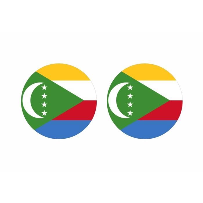 2 Autocollants Ronds Drapeau Italie - Stickers Cocarde Italienne Pour Voiture, Casque, Etc.