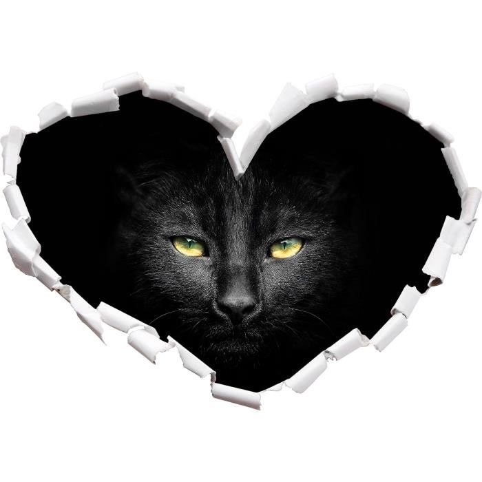 Forme De Coeur De Visage De Chat Noir Fonce Dans Le Regard 3d Mur Ou Une Porte Autocollant Format 92x64 5cm Stickers Muraux Stic Cdiscount Maison Forme De Coeur De Visage De Chat Noir Fonce Dans Le Regard 3d Mur Ou Une Porte Autocollant Format 92x64 5cm Stickers Muraux Stic Cdiscount Maison