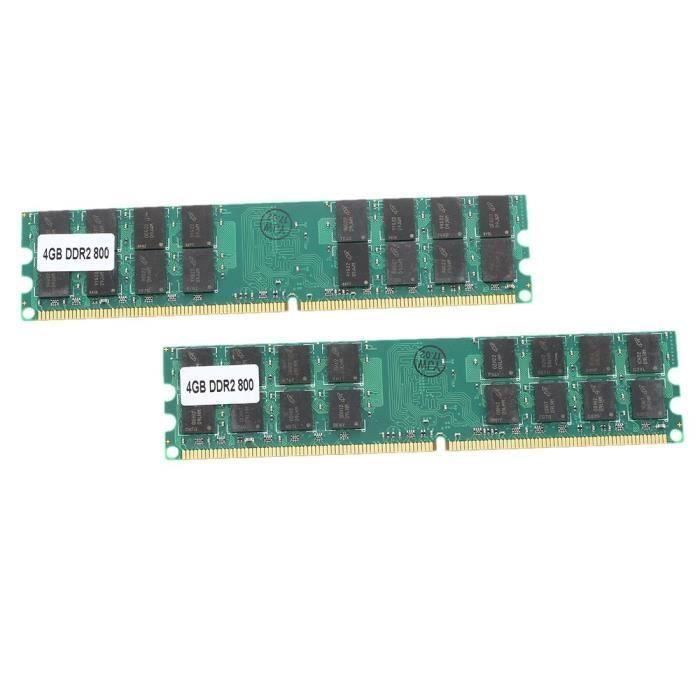 Achat Memoire PC 8G (2 x 4 G) Memoire RAM DDR2 PC2-6400 800MHz bureau non-ECC DIMM 240 broches AMD pas cher