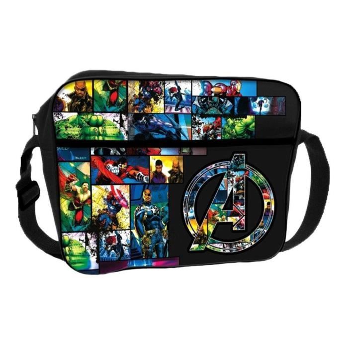 Sac bandouli re style Marvel r tro style Avengers officiel unisexe