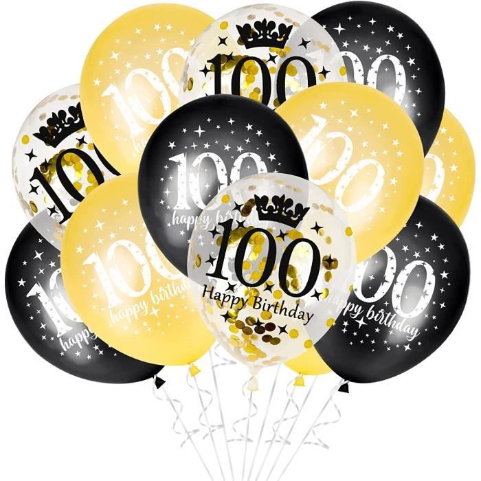 Generic Pack de 100 ballons décoration anniversaire doré à prix pas cher