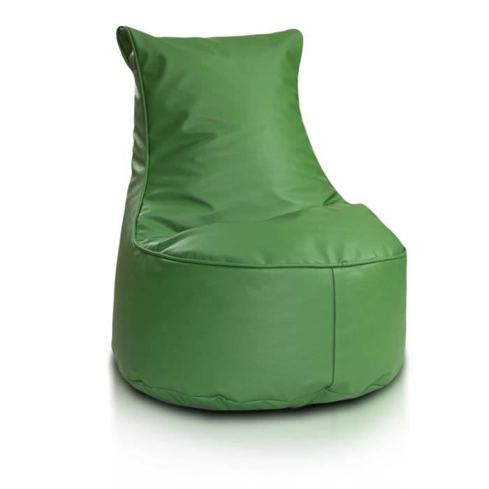 fauteuil assise poire seat l cuir écologique vert