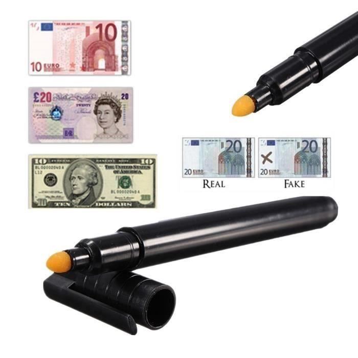 Pratique Stylo Testeur Billet Banque Vérificateur Faux Monnaie