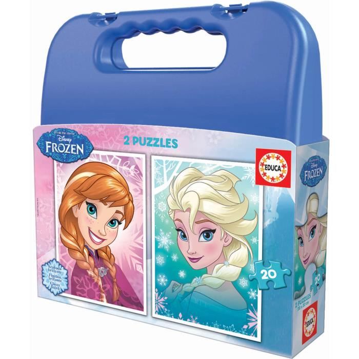 Educa Puzzle Malette 2x20 Reine Des Neiges Achat Vente