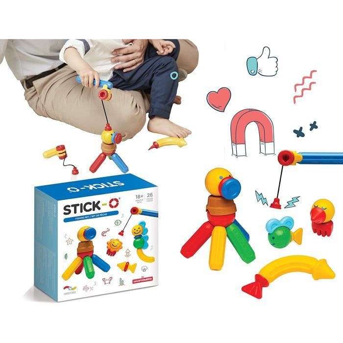 Stick-O Kit Construction Magnétique Cuisine - 16 Pièces Pour Enfants Dès 18 Mois