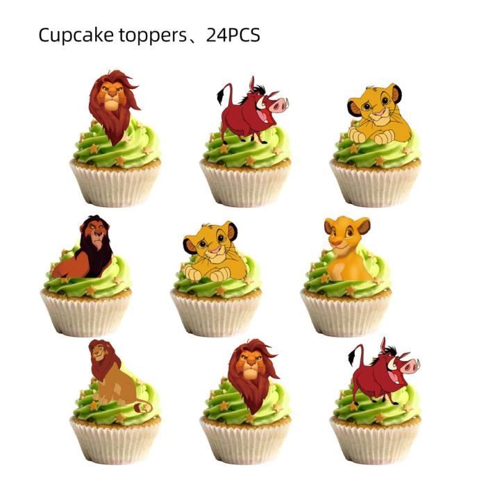 25 Pièces Décoration Gâteau Topper Lion Cake Topper Happy Birthday Topper  Gateau Lion King Cupcake Topper Gâteau D'Anniversa[u1583] - Cdiscount Maison