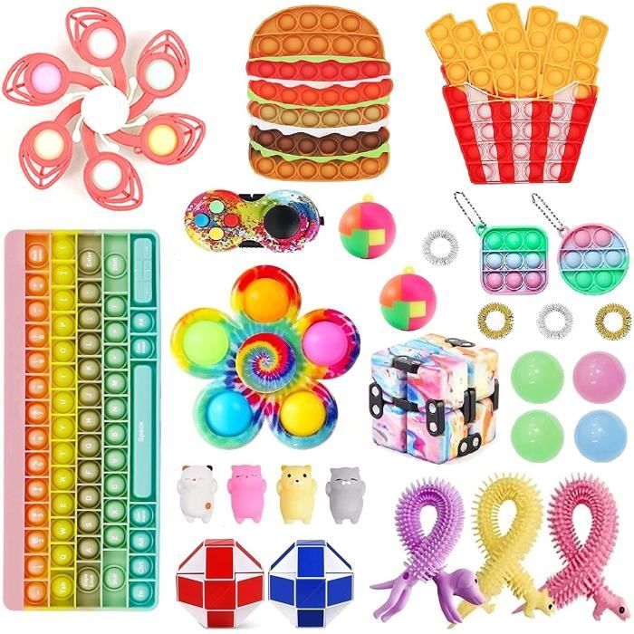 Pack De 6 Jouets Anti-stress En Silicone Pour Enfants - Fidget Sticks Flexibles, Idéal Pour Autisme, TDAH, Concentration
