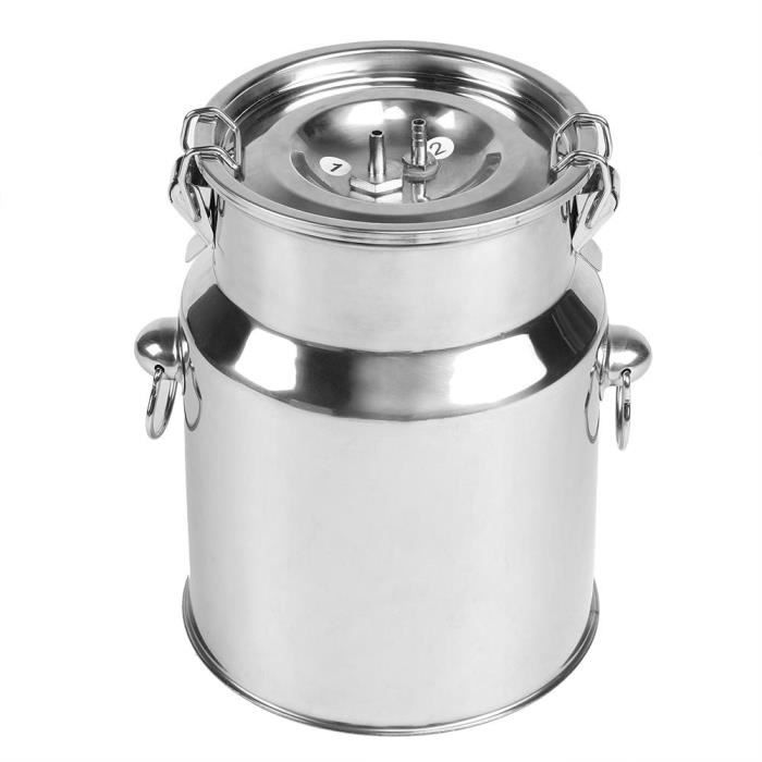Machine à Traire Manuelle 2000 Ml Pour Chèvre - Portable Avec Seau Inox, Forte Aspiration Pour Ferme Laitière