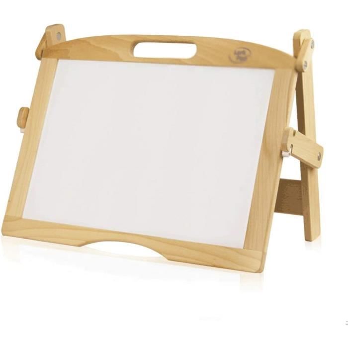 Tableau à Dessin Magnétique Double Face Réglable – Avec Chaise, Craies, Aimants – Pliable, Écologique, Sans Poussière