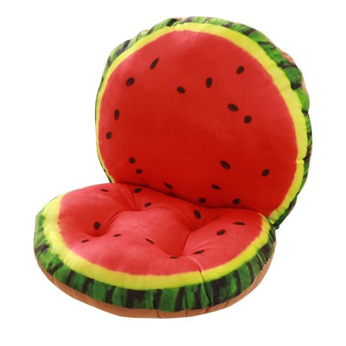 Simulation créative de coussin de chaise de fruit melon d'eau
