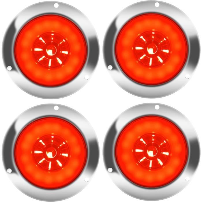 Feu De Plaque D'immatriculation LED 4 LED IP67 - 10-30V Pour Remorque, Camping-car, Camion