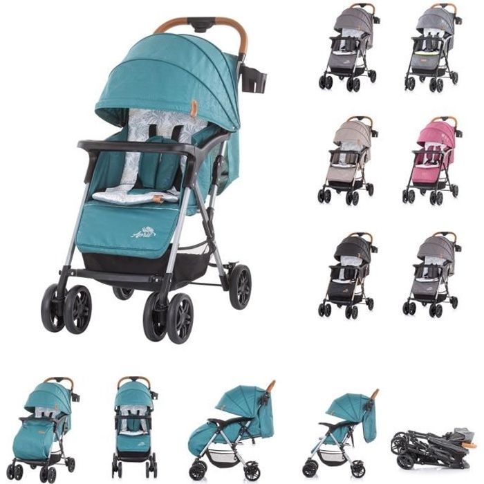 coloris:turquoise Chipolino poussette 2en1 April jusqu'à 22 kg pliante roues avant avec suspension coloris:turquoise Chipolino poussette 2en1 April jusqu'à 22 kg pliante roues avant avec suspension