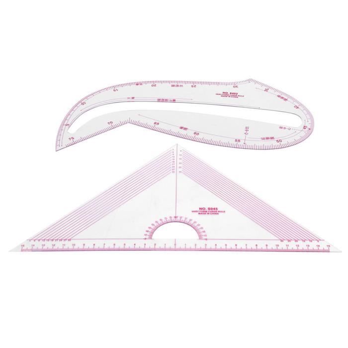 Règle De Couture SOONHUA - Set De Règles Courbes L Et Carrées Pour Patronnage Et Modélisme