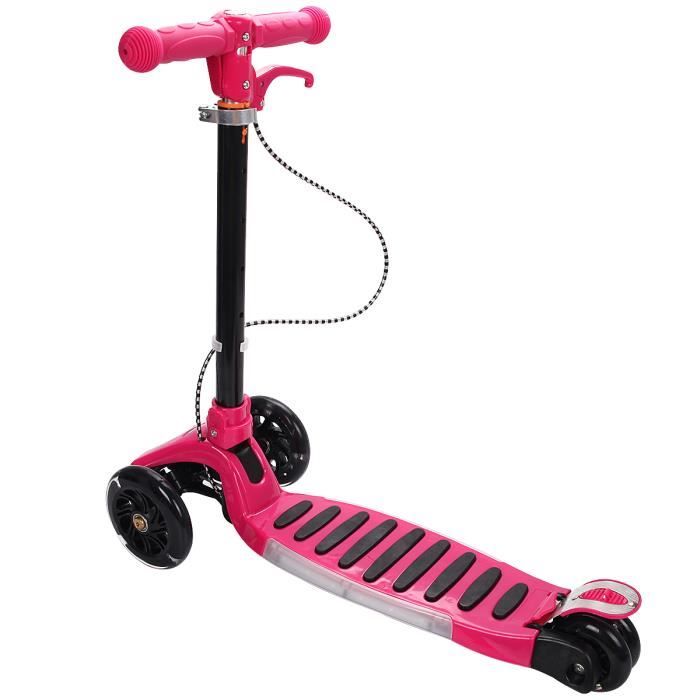 Trottinette Enfant 3 Roues Serenelife Pliable Avec Siège LED - Hauteur Réglable Scooter Enfant