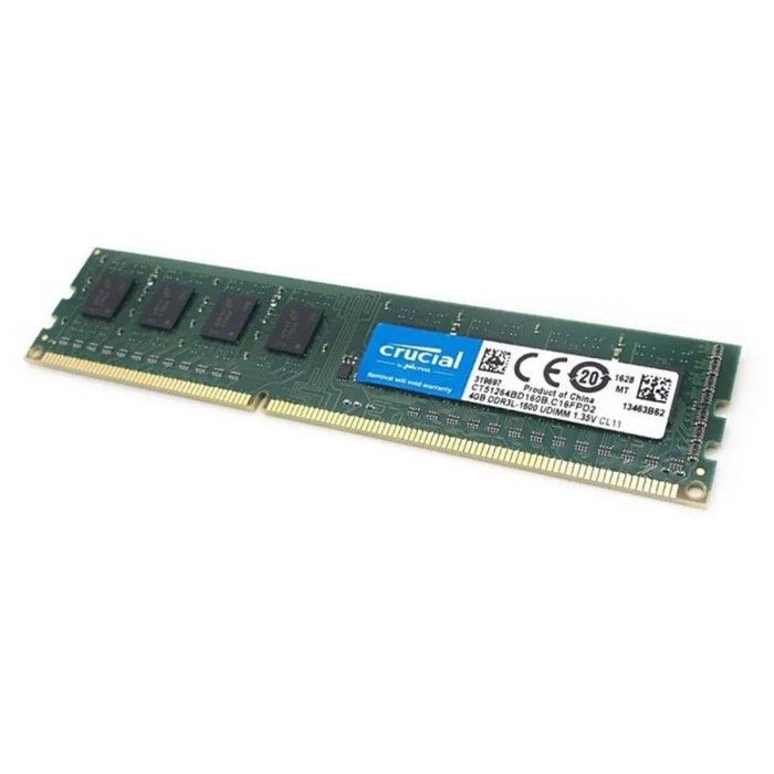 4Go RAM Crucial CT51264BD160B.C16FPD2 240Pin DDR3 PC3L-12800U 2Rx8 1 ...