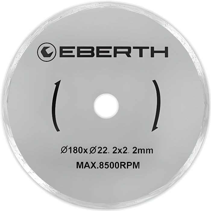 Eberth 1x Disque Diamant 180mm Pour Coupe Carrelage Ceramique