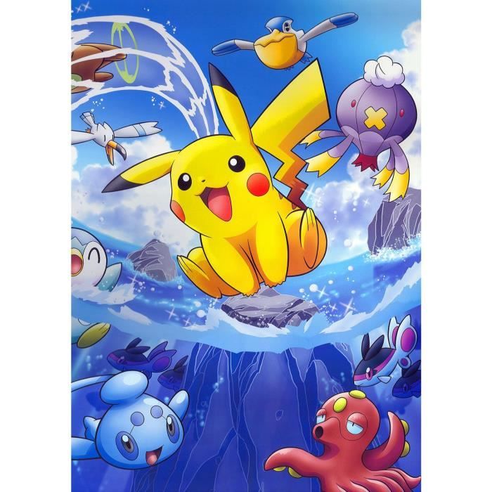 Poster Affiche Pikachu Sur La Vague Pokemon Manga Anime(91x128cmB) -  Cdiscount Maison